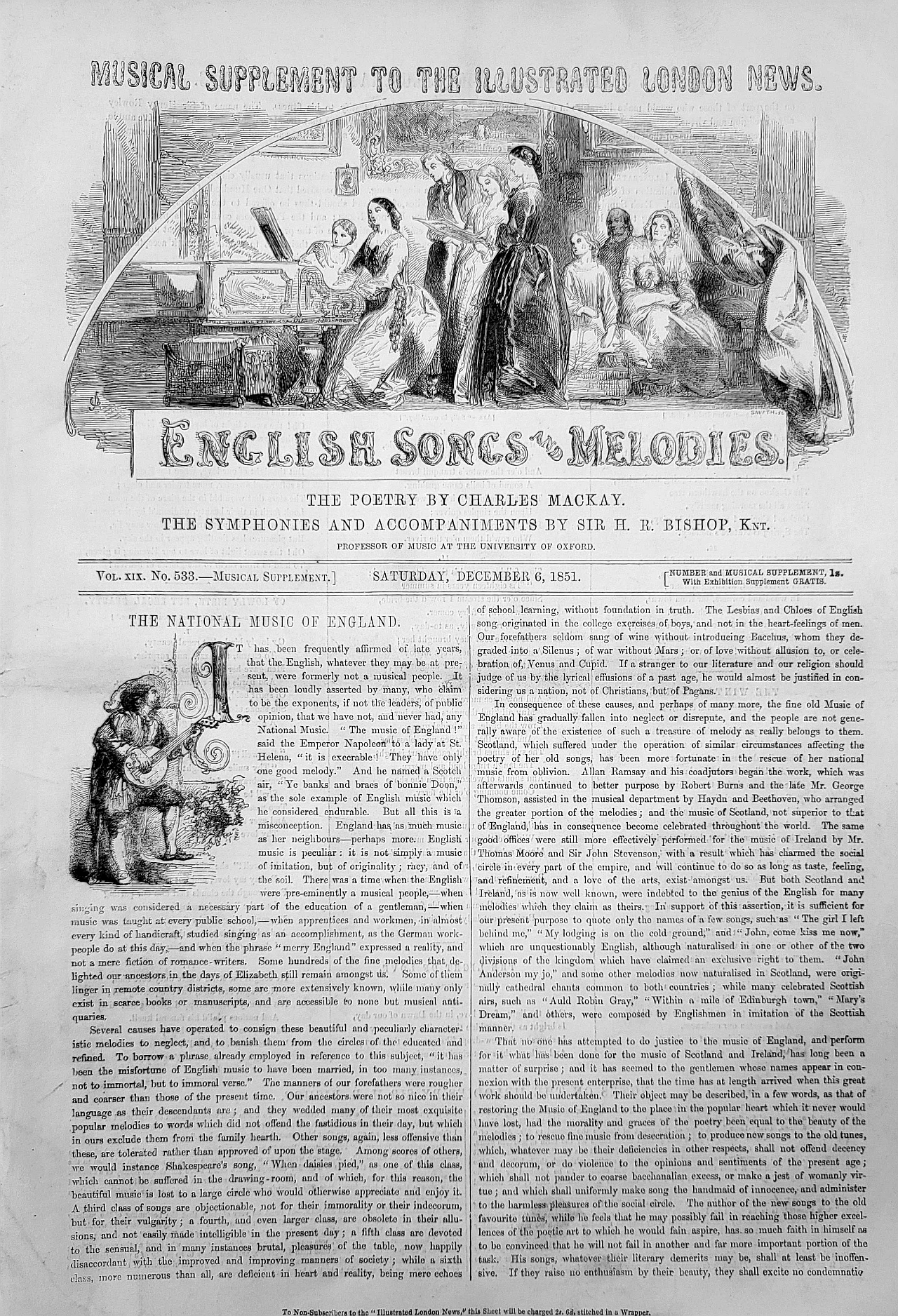 english songs and Melodies 1851